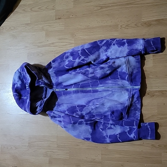 Lululemon Lavender Purple Tie Dyed Full Zip Scuba Hoodie Size 6 EUC - Picture 1 of 3
